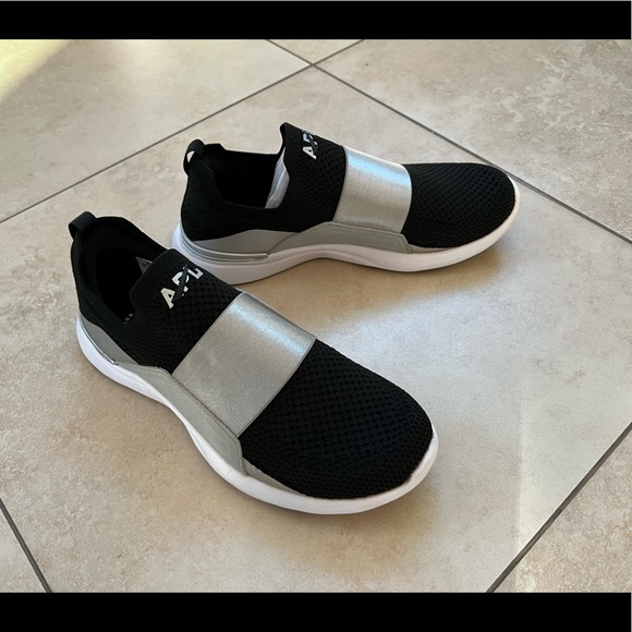 APL Shoes - APL Techloom Bliss in Black Reflective Silver White Size 7